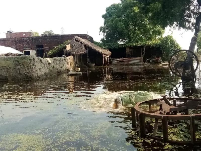 Chandauli News: पांच दिन बाद भी जलमग्न है खखड़ा गांव, प्रशासन नदारद.
