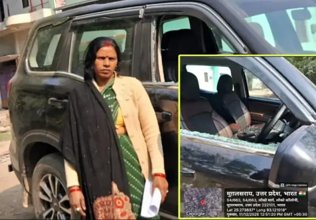 Chandauli News: शरारती तत्वों ने घर के बाहर खड़ी स्कॉर्पियो गाड़ी को किया क्षतिग्रस्त.
