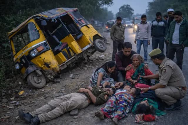 Chandauli News: अनियंत्रित ऑटो पलटा, हेड कांस्टेबल समेत चार लोग गंभीर रूप से घायल.
