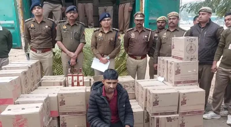 Sonbhadra News: पुलिस की बड़ी कार्रवाई, 1019 पेटी अवैध शराब, ट्रक सहित ₹1.17 करोड़ की संपत्ति जब्त, अंतरराज्यीय शराब तस्कर गिरफ्तार.