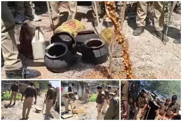 Sonbhadra News: अवैध शराब के खिलाफ बड़ी कार्रवाई, 40 लीटर कच्ची शराब व 350 किलो लहन बरामद.