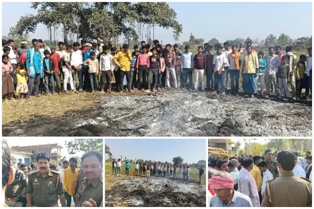 Sonbhadra News: होलिका दहन से पहले होलिका में लगाई आग, गांव में आक्रोश.