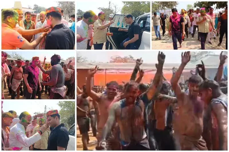 Sonbhadra News: पुलिस लाइन में होली मिलन समारोह का आयोजन.
