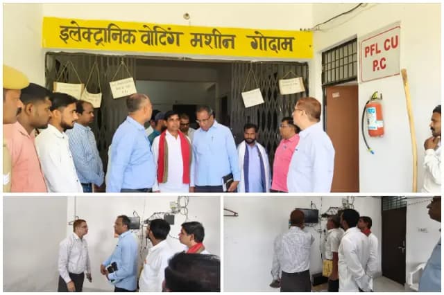 Sonbhadra News: जिलाधिकारी ने ईवीएम व वीवीपैट गोदाम का किया त्रैमासिक निरीक्षण.