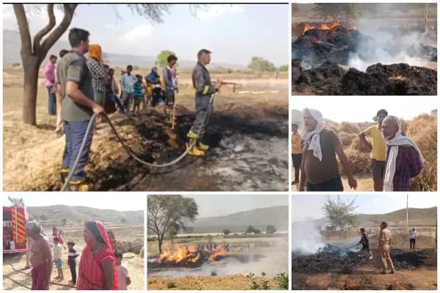 Sonbhadra News: खलिहान में भीषण आग से 6 बीघा फसल जलकर राख, किसान परिवार पर टूटा संकट.