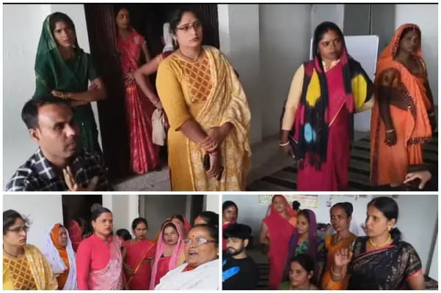Sonbhadra News: एनआरएलएम योजनाओं में अनियमितता के आरोप, ड्राई राशन भुगतान को लेकर समूह सखियों का हंगामा.
