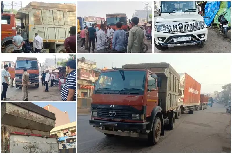 Sonbhadra News: अवैध व ओवरलोड बालू परिवहन पर बड़ी कार्रवाई, 3 टीपर वाहन जब्त.
