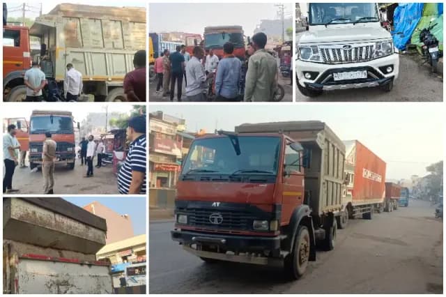 Sonbhadra News: अवैध व ओवरलोड बालू परिवहन पर बड़ी कार्रवाई, 3 टीपर वाहन जब्त.