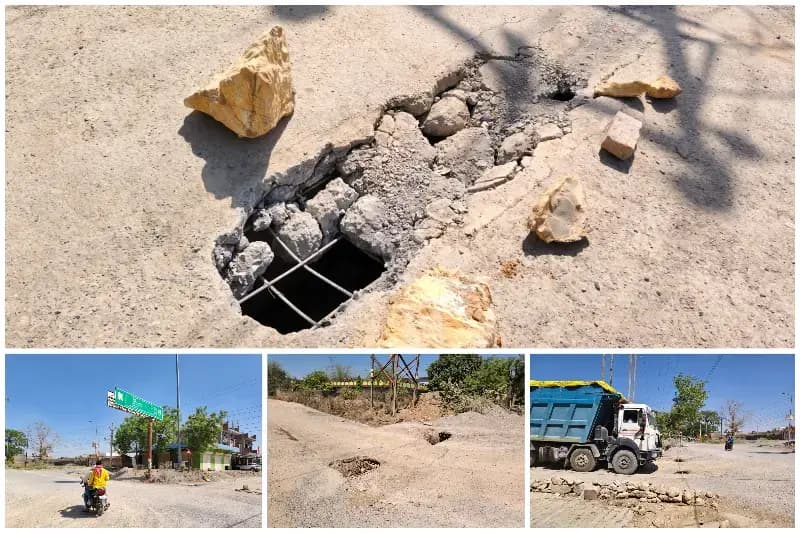 Sonbhadra News: ओबरा में टूटी नालियां बनीं हादसों का कारण, मुख्य मार्ग पर बढ़ा खतरा.