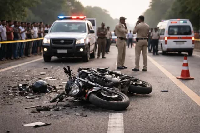 Chandauli News: तेज रफ्तार ट्रेलर का कहर, बाइक सवार युवक की मौके पर मौत, चालक फरार.
