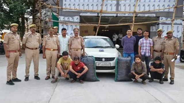 Sonbhadra News: रॉबर्ट्सगंज पुलिस की बड़ी कार्रवाई, 51.785 किलो गांजा के साथ चार तस्कर गिरफ्तार.