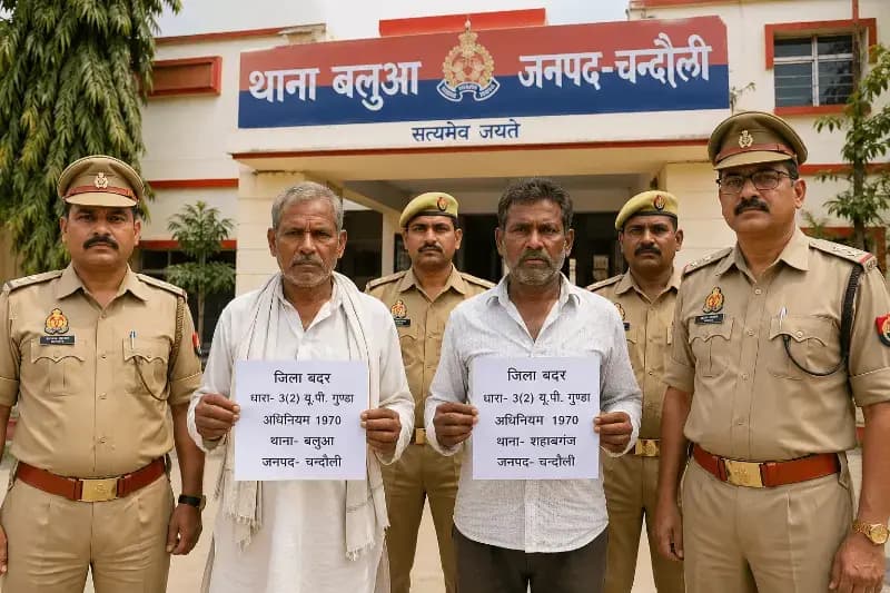 Chandauli News: जिला बदर की कार्रवाई, दो शातिर अपराधी 6 माह के लिए निष्कासित.
