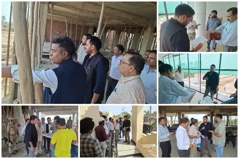 Sonbhadra News: निर्माण कार्यों में तेजी लाने के निर्देश, जिलाधिकारी ने किया स्थलीय निरीक्षण.
