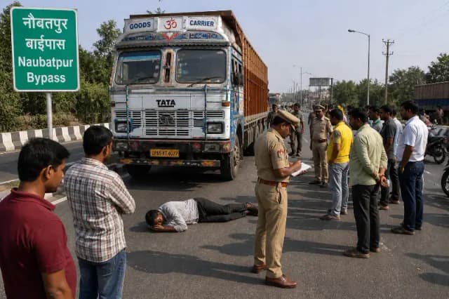 
Chandauli News: सड़क पार करते समय ट्रेलर की चपेट में आया व्यक्ति, मौके पर मौत.
