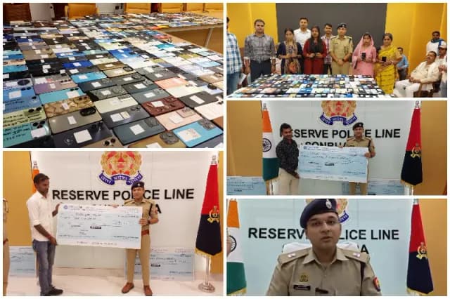 Sonbhadra News: 336 मोबाइल वापस, ₹27 लाख साइबर रकम लौटाकर पुलिस ने जीता लोगों का दिल, पीड़ितों के चेहरे खिले.
