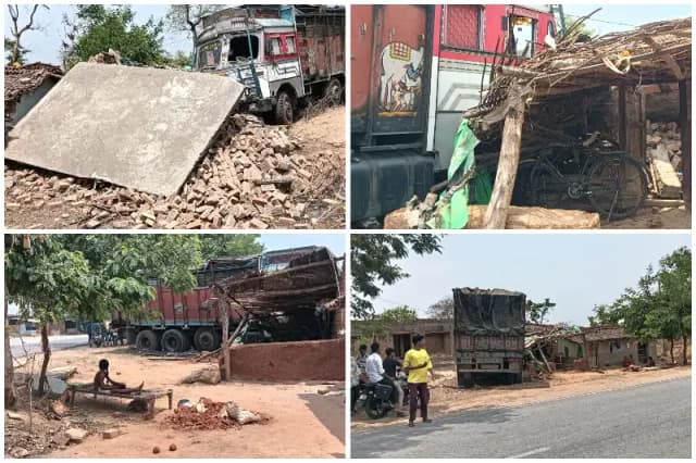 Sonbhadra News: बेकाबू ट्रक घर में घुसा, तीन घायल-एक की हालत गंभीर.
