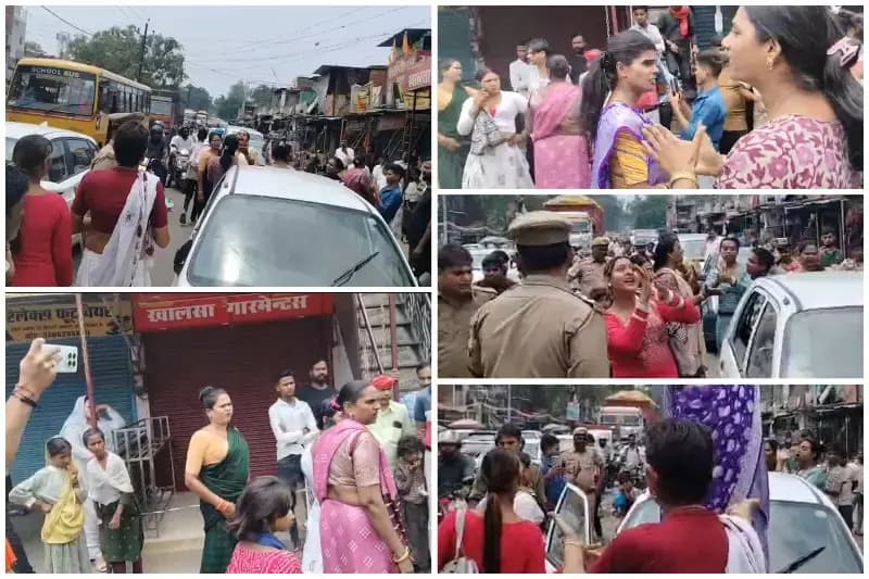 Sonbhadra News: बधाई लेने को लेकर किन्नरों के दो गुटों में हंगामा, रेणुकूट बाजार में घंटों चला तमाशा, यातायात रहा बाधित.