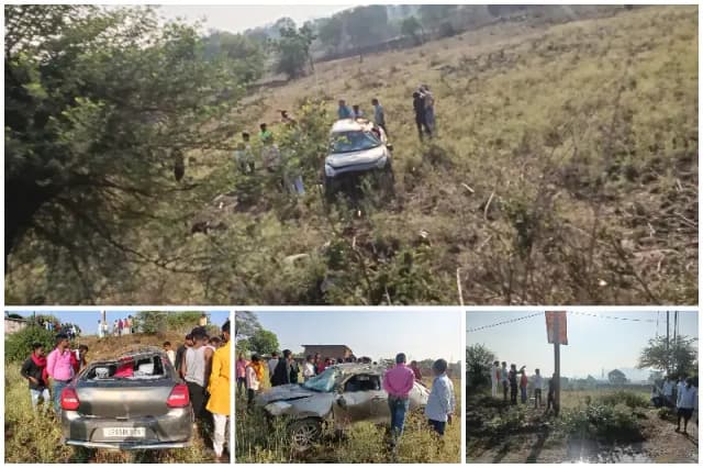 Sonbhadra News: अनियंत्रित होकर खाई में पलटी कार, महिला डॉक्टर सुरक्षित.