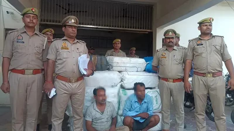 Chandauli News: ट्रेलर में गुप्त चैंबर बनाकर हो रही थी गांजा तस्करी, मुगलसराय पुलिस ने 184 किलो गांजा पकड़ा.
