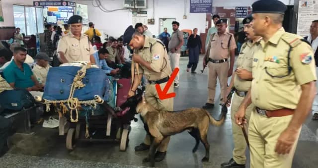 Chandauli News: डीडीयू जंक्शन पर बढ़ाई गई सुरक्षा, डॉग स्क्वायड के साथ अब ड्रोन कैमरे से निगरानी.

