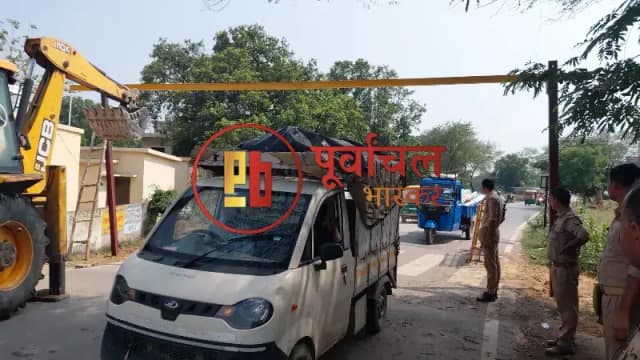 Chandauli News: बलुआ पुल पर ओवरलोड वाहनों और डंपरों की आवाजाही पर रोक.
