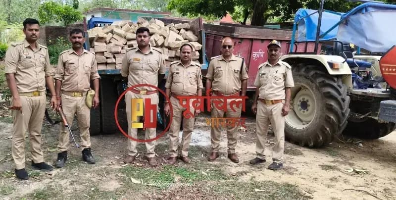 Chandauli News:वन विभाग की बड़ी कार्रवाई, अवैध वन उपज ले जा रहा ट्रैक्टर सीज.
