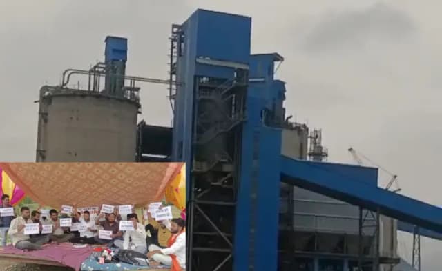 Sonbhadra News: एसीसी अडानी प्लांट के खिलाफ ग्रामीणों का हल्ला बोल, मांगों को लेकर धरना जारी.
