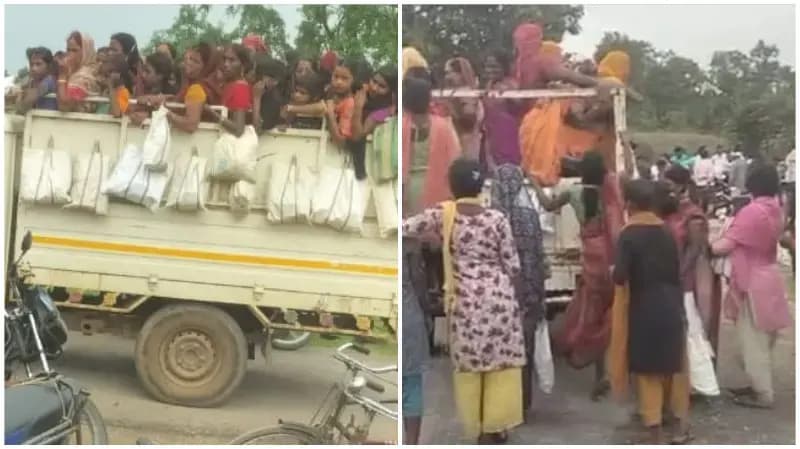 Sonbhadra News: मजदूरों को पिकअप में भूसे की तरह भरकर छत्तीसगढ़ भेजने का आरोप, कार्रवाई की मांग.