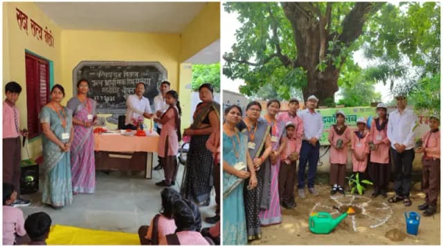 Sonbhadra News: उच्च प्राथमिक विद्यालय गड़ईडीह में बच्चों को मिले आईडी कार्ड, हुआ वृक्षारोपण.