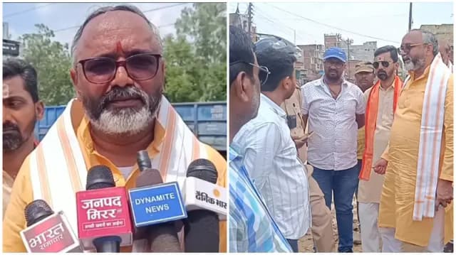 Sonbhadra News: आरओबी निर्माण की धीमी रफ्तार पर भड़के सदर विधायक, अधिकारियों को लगाई फटकार.