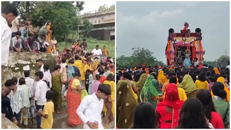 Sonbhadra News: सोन नदी से जल लेकर निकली भव्य कांवड़ यात्रा, हर-हर महादेव के जयकारों से गूंजा चोपन-डाला.