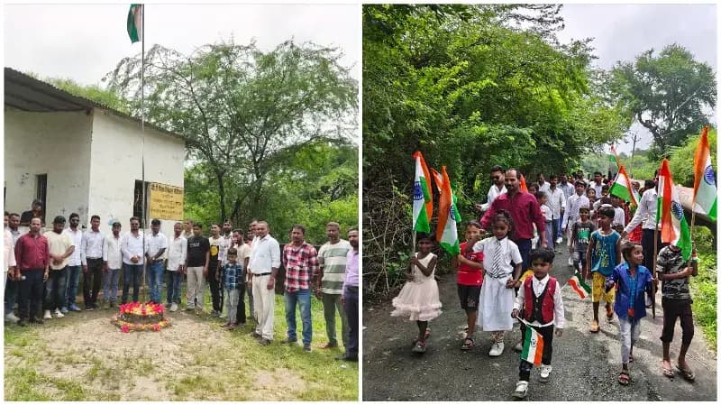 Sonbhadra News: तिरंगे के साथ गांधी धाम में निकली प्रभात फेरी, देशभक्ति के नारों से गूंजा गांव.