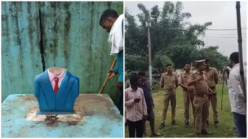 Sonbhadra News: बाबा साहेब की प्रतिमा खंडित किए जाने पर भीम आर्मी में आक्रोश, दोषियों की गिरफ्तारी की मांग.