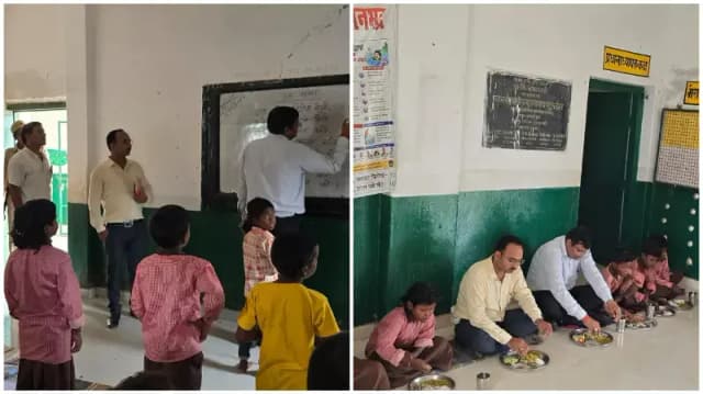 Sonbhadra News: एसडीएम ने स्कूल में बच्चों को पढ़ाया, मिड डे मील भी चखा.