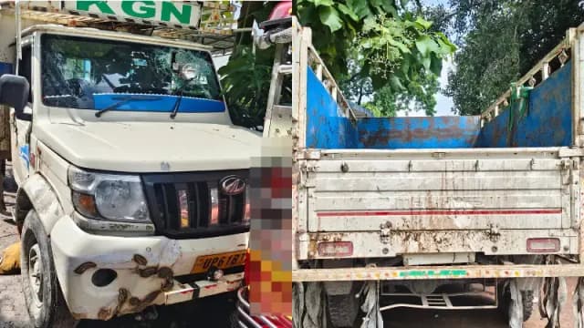 Chandauli News: पुलिस को देखकर पिकअप से कुचलने का प्रयास, सात गोवंश बरामद, तस्कर फरार.
