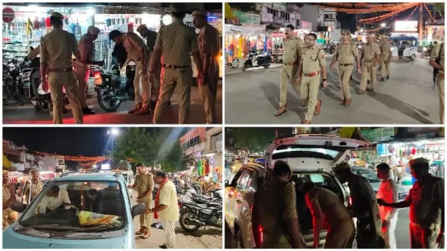 Sonbhadra News: ओबरा में पुलिस का सघन चेकिंग अभियान, काली फिल्म व ट्रैफिक नियम तोड़ने वालों पर कार्रवाई.