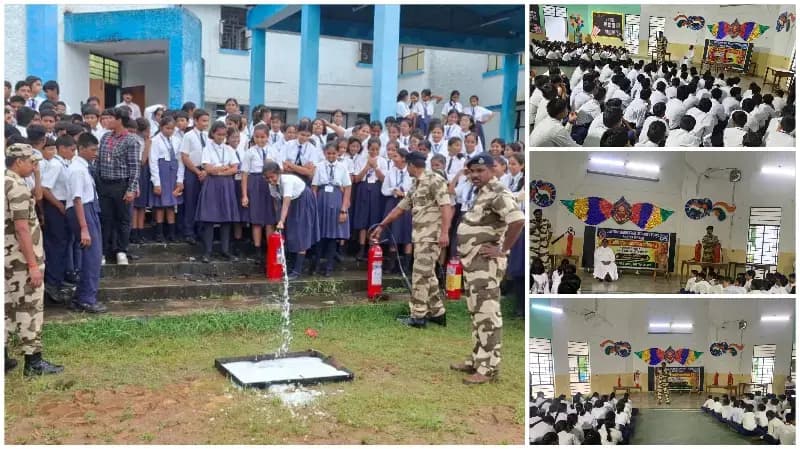 Sonbhadra News: दीपावली से पहले CISF का सुरक्षा पाठ, 600 छात्रों को सिखाए आग से बचाव के तरीके.
