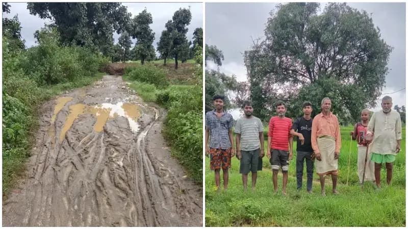 Sonbhadra News: बभनी में 10 साल से पक्की सड़क का इंतजार, कीचड़ भरे रास्ते से ग्रामीण परेशान.