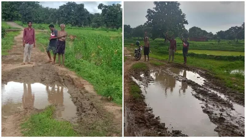 Sonbhadra News: एक किलोमीटर सड़क का इंतजार, 20 साल बाद भी नहीं पूरा हुआ काम.