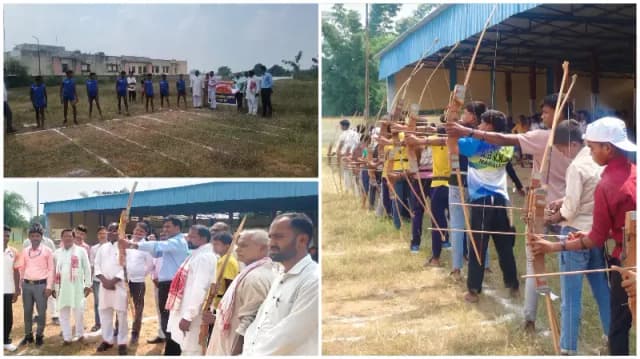 Sonbhadra News: कारीडाड़ चपकी में जिला स्तरीय खेलकूद प्रतियोगिता, दौड़ और तीरंदाजी में खिलाड़ियों ने दिखाया दम.