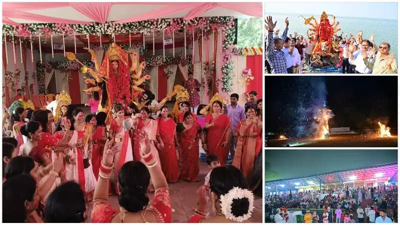 Sonbhadra News: रिहंदेश्वर धाम महादेव मंदिर में मां दुर्गा को श्रद्धापूर्वक दी गई विदाई.