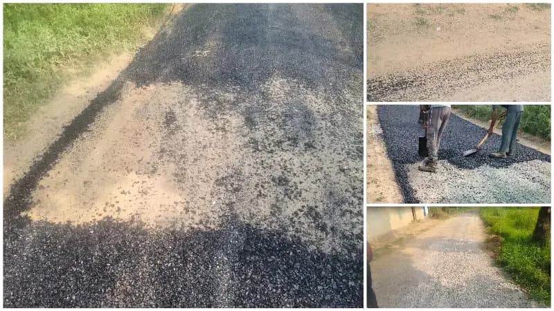 Sonbhadra News: बभनी में सड़क मरम्मत में अनियमितता का आरोप, ग्रामीणों ने डीएम से की जांच की मांग.