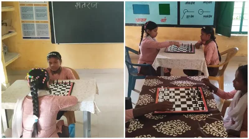 Sonbhadra News: परिषदीय विद्यालयों में मना नो बैग डे, शतरंज प्रतियोगिता में बच्चों ने दिखाया दम.