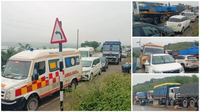Sonbhadra News: मारकुण्डी घाटी पर लंबा जाम, एम्बुलेंस फंसी, पैसा वसूलने वाले टोल प्रबंधन पर उठे सवाल.