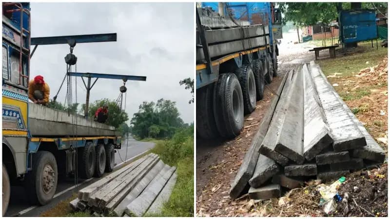 Sonbhadra News: चपकी फीडर में मेंटेनेंस की तैयारी शुरू, बिजली व्यवस्था दुरुस्त करने के लिए पहुंचाए जा रहे पोल और उपकरण.
