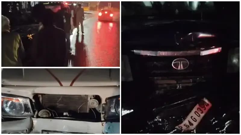 Sonbhadra News: बारिश में फिसले वाहन, बोलेरो और म्योरपुर थाने की सरकारी गाड़ी में जोरदार भिड़ंत, कई लोगों को आई हल्की चोटें.