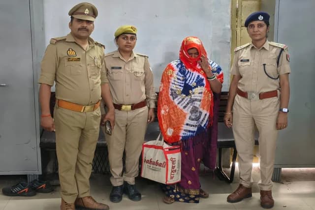 Chandauli News: शराब के साथ पर पकड़ी गई महिला तस्कर.