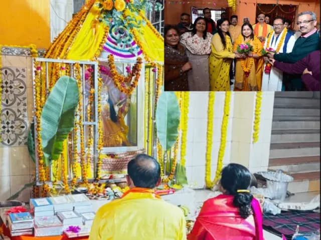 Sonbhadra News: मां सरस्वती जी की भव्य पूजन के साथ कार्यकारी निदेशक का हुआ सम्मान.