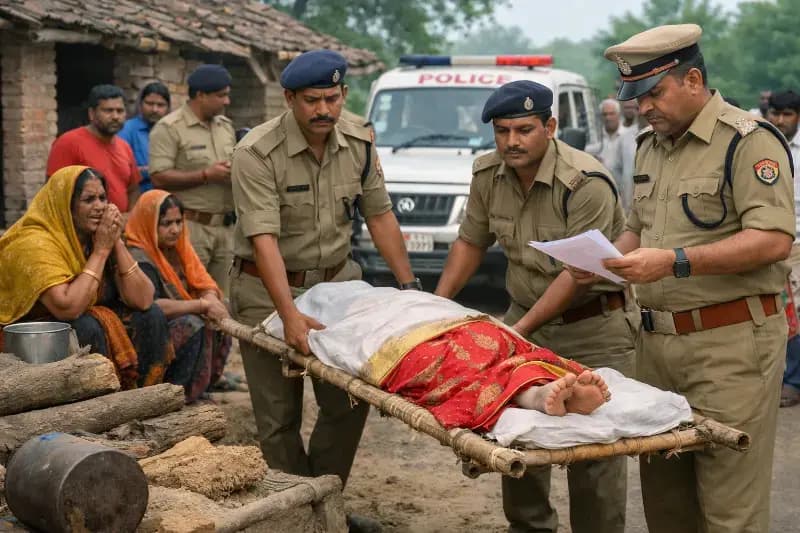 Chandauli News: विवाहिता की संदिग्ध मौत,अंतिम संस्कार की तैयारी के बीच पुलिस ने कब्जे में लिया शव.