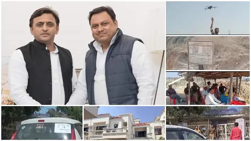 Sonbhadra News: सपा नेता इश्तियाक खान के ठिकानों पर IT छापे, पत्थर खदान पर ड्रोन से जियो मैपिंग, आय से अधिक संपत्ति की जांच में जुटा विभाग.